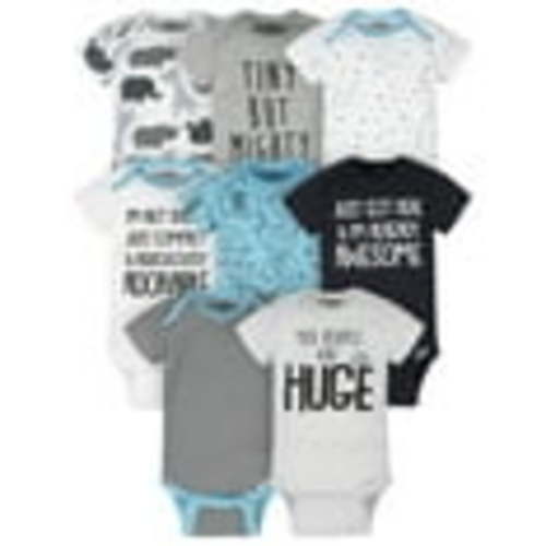 Onesies Brand Gender Neutral Short Sleeve Bodysuits, 8-Pack, Sizes Newborn - 12 Months
