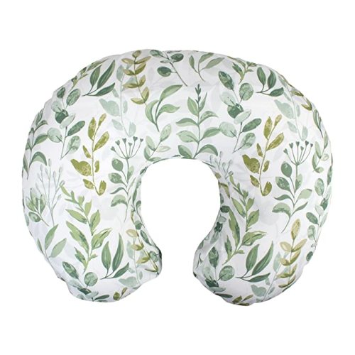 Boppy Nursing Pillow and Positioner—Original | Green Foliage | Breastfeeding, Bottle Feeding, Baby Support | with Removable Cotton Blend Cover