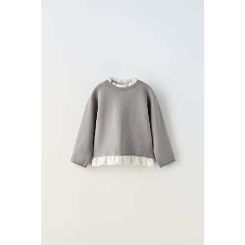 MIXED KNIT SWEATEREMBROIDERED KNIT SWEATERRIBBED KNIT LEGGINGS