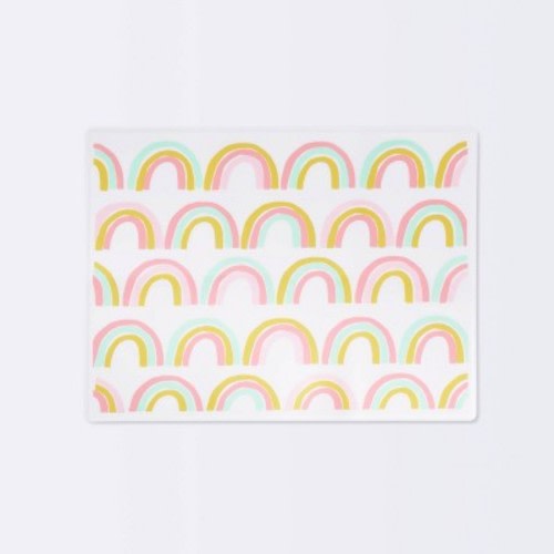 Silicone Place Mat With Decal-rainbow Silk Screen - Cloud Island™