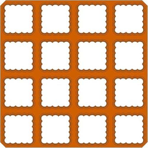 1”x16 Scalloped Shape Square Cheese-it Cutter