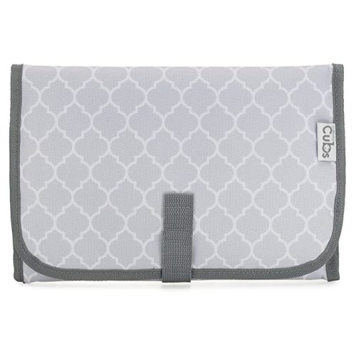 Baby Changing Pad, Portable Diaper Changing Pads for Newborn Girl & boy – Waterproof Travel Changing Station- Gift by Comfy Cubs (Grey Pattern, Compact)