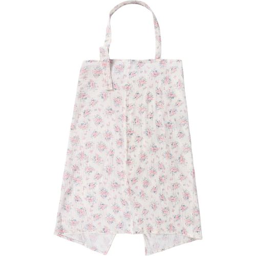 Nursing Cover for Baby Breastfeeding -100% Cotton Breathable Breastfeeding Cover up,Multi-use Carseat Canopy (Small Pink Flowers)