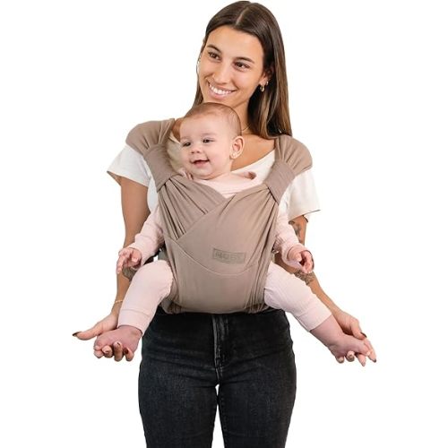 Moby Duet Baby Carrier for Infant to Newborn (8-33lbs), Three Adjustable Carrying Positions & Customizable Seat, Snug & Secure Child Wrap Carrier, Comfortable & Designed for Perfect Fit (Sparrow)