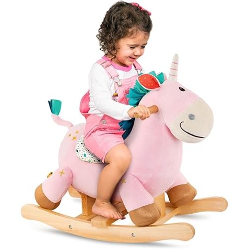 B. toys – Unicorn Rocker – Unicorn Rocking Toy – Wooden Ride-On – Classic Toys for Toddlers, Kids – 18 Months + – Rodeo Rocker - Cleo