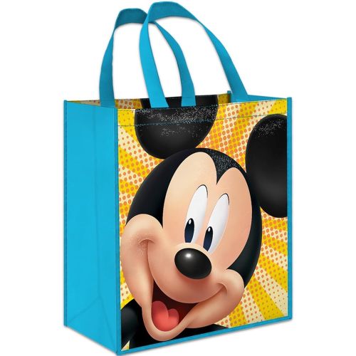 Disney Mickey Mouse Tote Bag Accessories Set with 15" Grocery Bag Featuring Mickey Mouse | Double-Sided Mickey Reusable Bags Medium