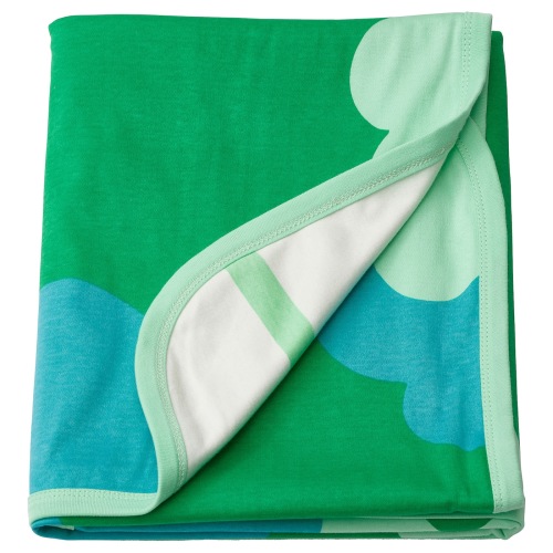 GRÖNFINK Blanket - green/tree pattern 31x39 "