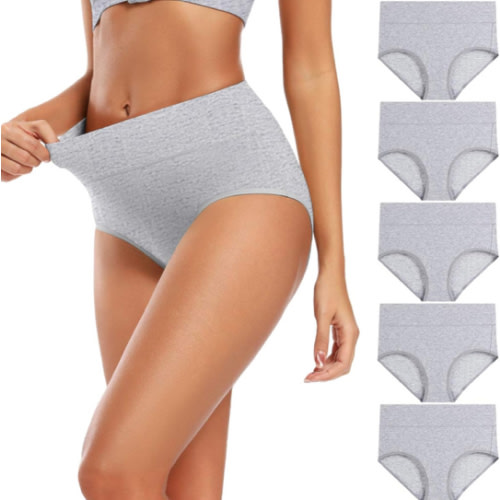 Molasus Women's High Waist Cotton Post Partum Briefs Underwear C Section Panties Soft Breathable Full Coverage Underpants