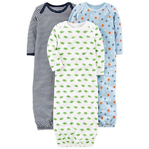 Simple Joys by Carter's Baby Boys' Cotton Sleeper Gown, Pack of 3