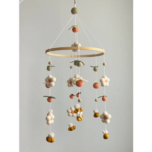 daisy mobile/ bee mobile/ fruit mobile/ baby girl mobile/ flower crib mobile/ baby mobile/ Nursery Mobile/ Crib mobile/ cot mobile