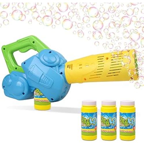 Duckura Bubble Leaf Blower for Toddlers, Kids Bubble Blower Machine with 3 Bubble Solution, Easter Basket Stuffer Outdoor Outside Game Toy, Birthday Gifts Toys for Toddler Boys Girls Age 2 3 4 5+ Year