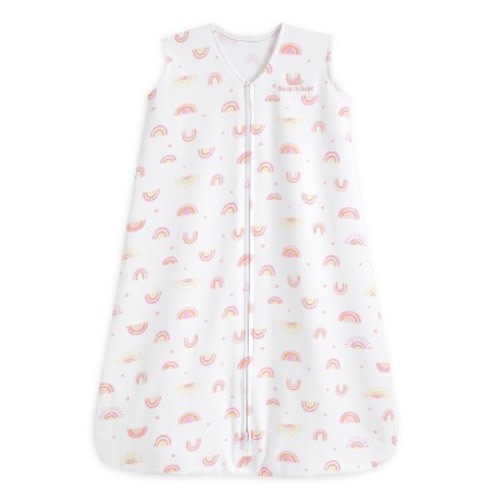 HALO Innovations SleepSack 100% Cotton Wearable Blanket - Girl, Color: Sunshine Rainbow, Size: M