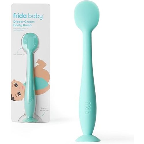 Frida Baby Diaper Cream Spatula, 100% Silicone Butt Spatula for Baby, Diaper Cream Applicator for Easy + Clean Use of Butt Paste & Diaper Rash Cream, BPA- Free, Teal