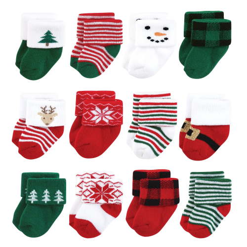 Hudson Baby Terry Socks, 12 Pack, 0-12 Months