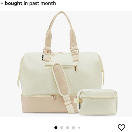 Weekender Bags for Women, Large Travel Duffel Bag with Shoes Compartment, Carry On Overnight Tote Bags with Toiletry Bags, Hospital Bags for Labor and Delivery with Wet Pocket
