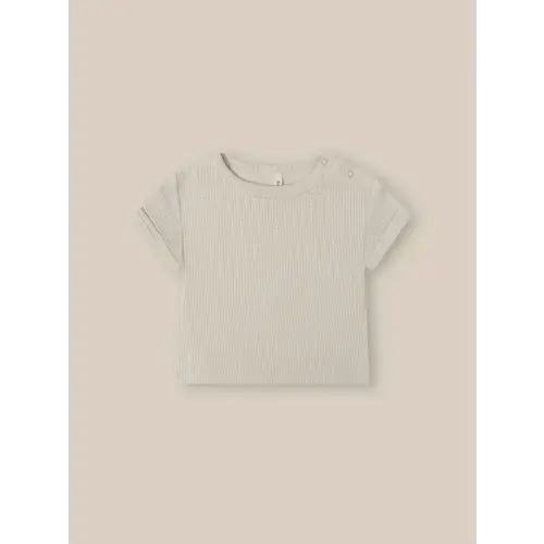 Ceramic White Waffle Boxy T-shirt | Organic Zoo