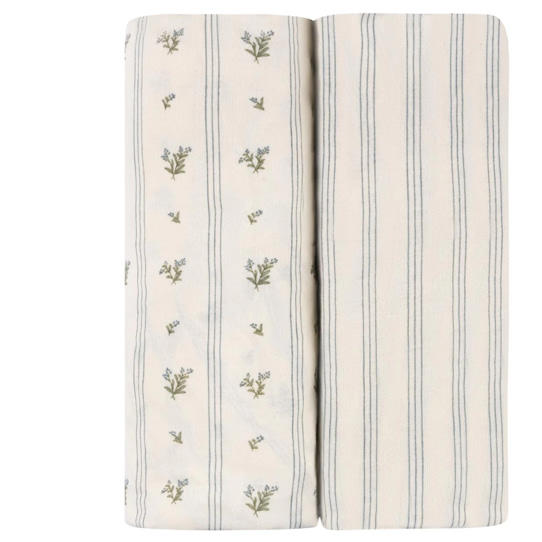 Linear Berry Crib Sheet Set | 100% plush jersey cotton knit – Ely's & Co.