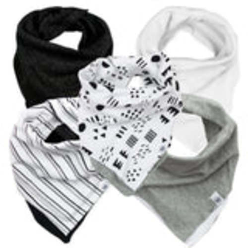 5-Pack Organic Cotton Reversible Bandana Bib Burp Cloths – Honest Baby Clothing