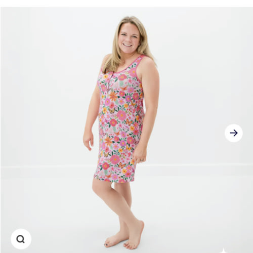 Butterfly Blooms Women's Sleeveless Nightgown – Little Sleepies