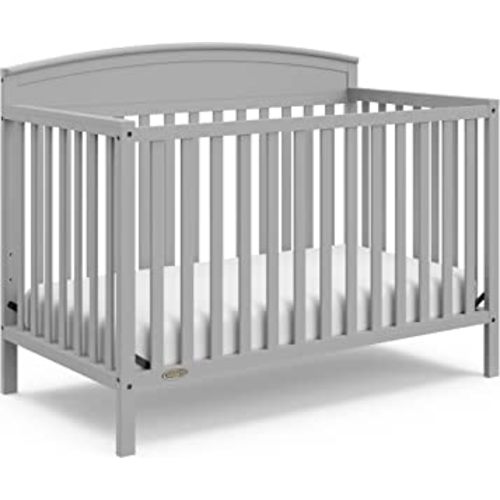Graco Benton 5-in-1 Convertible Crib (Pebble Gray) – GREENGUARD Gold Certified, Converts from Baby Crib to Toddler Bed, Daybed and Full-Size Bed
