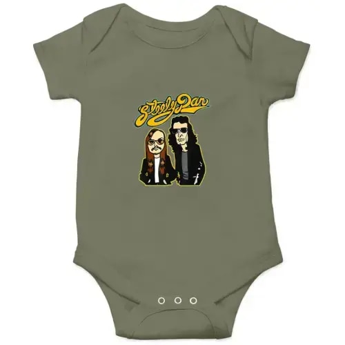 Steely Dan Onesies Short Sleeve Onesie Kids - Military green, Size 6M