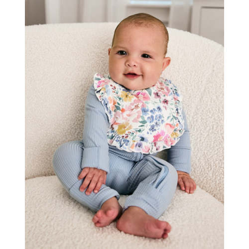 Tiny Blooms Ruffle Bib – Little Sleepies