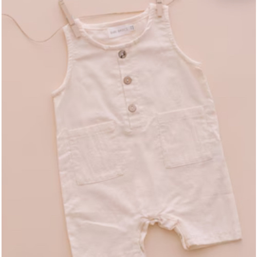 Babe Basics Cropped Linen Baby Romper