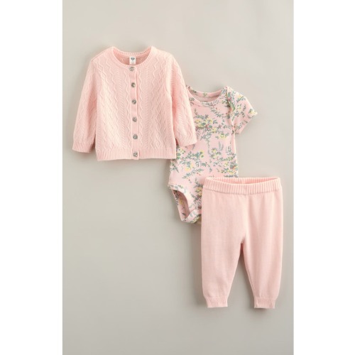 Cardigan, Bodysuit & Pants Set