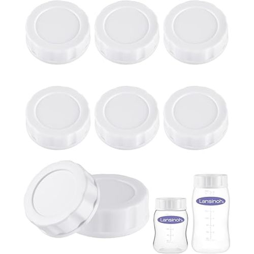 Baby Bottle Caps Compatible with Lansinoh Bottles, Travel and Storage Bottle Lids Replacement, 8 Count