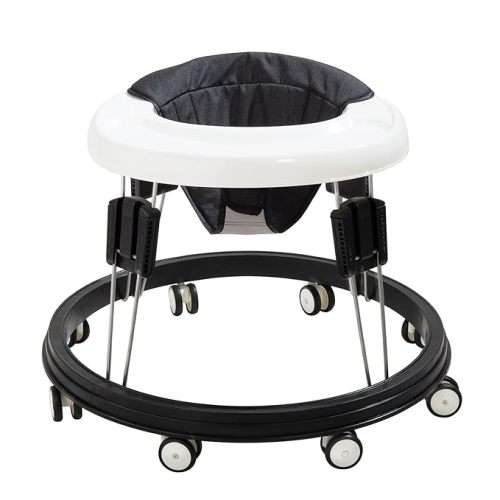 Amazon.com : Quocdiog Baby Walker,Foldable Multi-Function Anti-Rollover Toddler Walker,Suitable for All Terrains for Babies Boys and Girls 6-18Months 9 Heights Adjustable(Black) : Baby