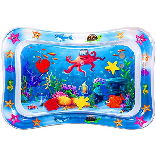 Bellababy Tummy Time Premium Pat and Play Water Mat Inflatable Play Activity Center for Babies and Toddlers