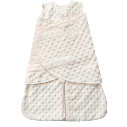 Cream Plushy Dot Velboa Swaddle - Newborn | HALO