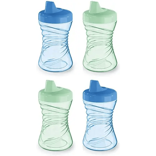 NUK Fun Grips Hard Spout Sippy Cup, 10 oz. | Easy to Hold, BPA Free, Spill Proof Toddler Cup, 4pk
