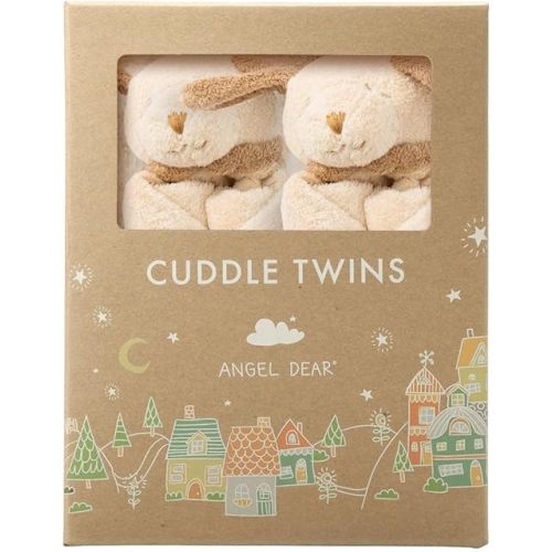 Angel Dear - Light Brown Puppy, Cuddle Twins Blankie Set