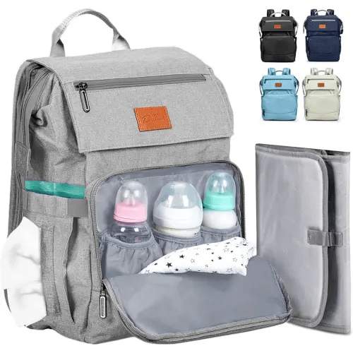 PILLANI Baby Diaper Bag Backpack - Baby Bag for Boys & Girls, Diaper Backpack - Large Travel Diaper Bags w/Changing Pad - Baby Registry Search & Shower Gifts Newborn Essentials & Items for Mom