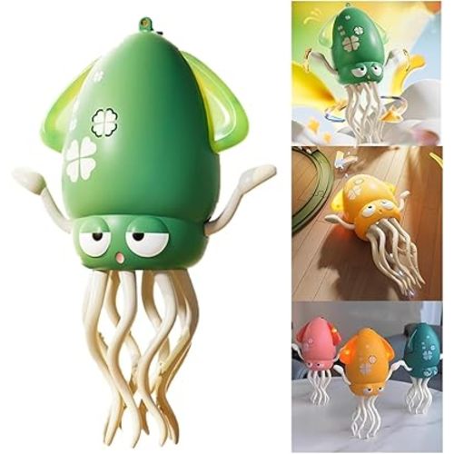 Magic Dancing Octopus Toy, Crazy 8-Leg Automatic Octopus Crawling Dancing Obstacle Avoidance Octopus Sensor Toy with Lights, Smart-Tentacle Self-Navigating Robotic Pet Toys for Cat Dog