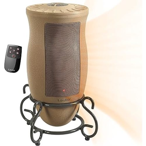 Lasko Designer Series Ceramic Space Heater-Features Oscillation, Remote, and Built-in Timer, Beige
