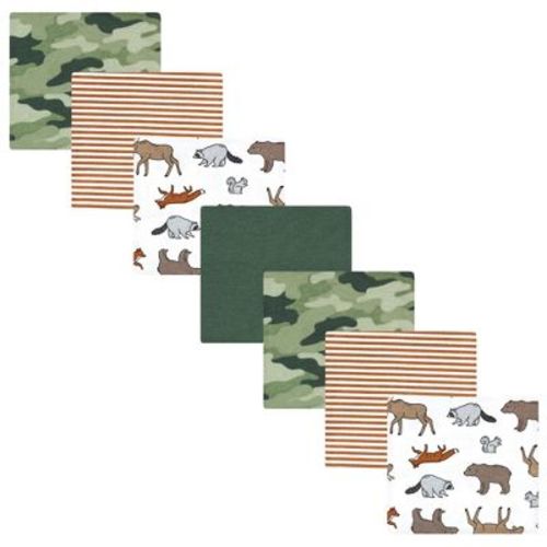 Hudson Baby Infant Boy Cotton Rich Flannel Receiving Blankets Bundle, Animal Adventure, One Size