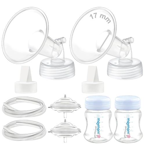 Maymom Pump Parts Compatible with Spectra S2 S1 Replacement Pump Kit, 17mm Flange Valve Tube Bottle Backflow Protector, Not Original Spectra Replacement Pump Parts S2 S1 Accessories