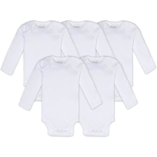 Burt's Bees Baby Unisex Baby Bodysuits, 5-pack Short & Long Sleeve One-pieces, 100% Organic Cotton Bodysuit