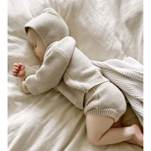 Purl Knit Bloomer Shorts ‘Mushroom’