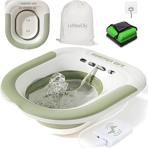 Sitz Bath, Unisex Sitz Bath for Toilet, Electric Sitz Bath for Hemorrhoids, Sitz Bath Soak Tub, Sitz Bath Postpartum Care, Home Use Portable for Easy Storage