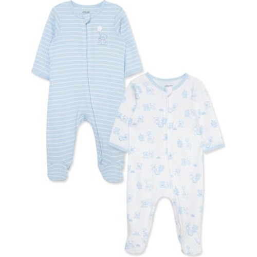 Little Me Bears Assorted 2-Pack Organic Cotton Footies | Nordstromrack