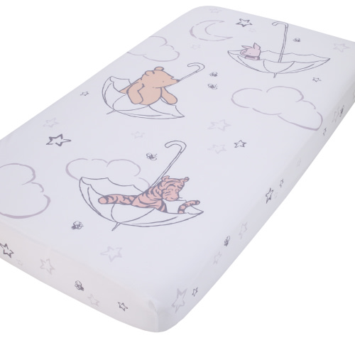 Disney Classic Pooh Photo Op Fitted Crib Sheet, 28"x52" - Cozy Surface