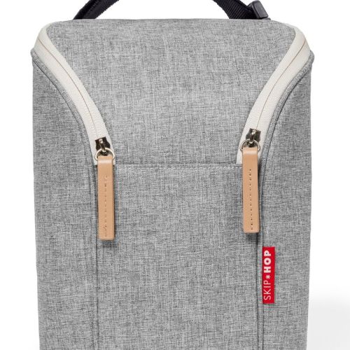 GreyMelange Grab & Go Double Bottle Bag | skiphop.com