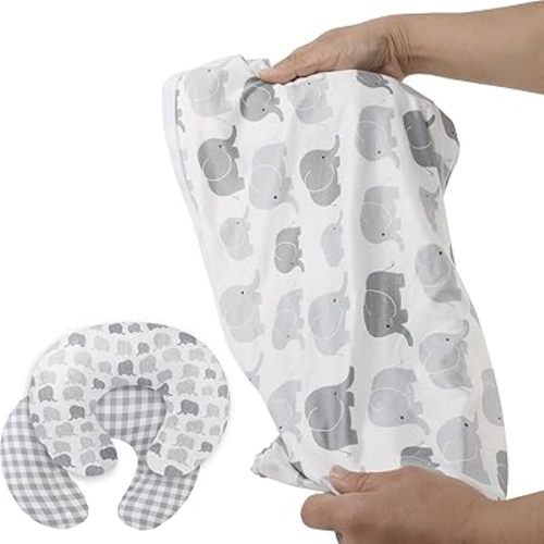 Pillow Covers Compatible with Boppy Nursing Pillows,Pillow slipcover Compatible with Boppy Breastfeeding Pillows,Cover Only Pillow Not Included