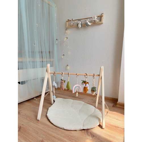 Woodland baby play gym,forest animal toys ,Natural Wood Play Gym for Baby, Woodland Baby Gym ,Wooden Activity Gym ,Natural Play Baby Gym toy
