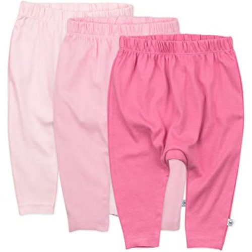 HonestBaby Multipack Harem Pants Roomy Fit Pull on Bottoms 100% Organic Cotton for Infant Baby Boys, Girls, Unisex