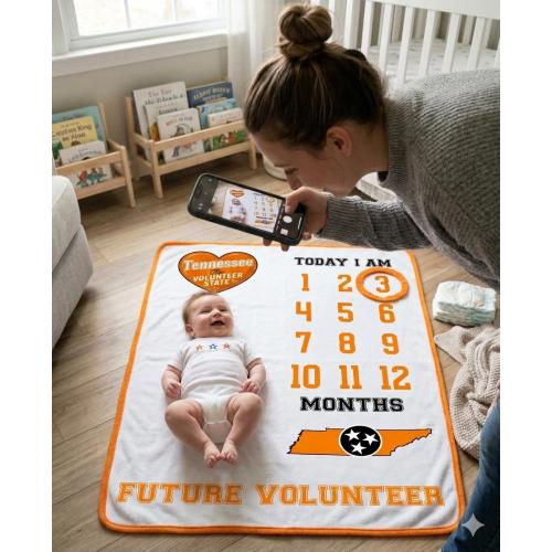 Future Tailgater Baby Milestone Blanket Photo Prop for Tennessee Fans