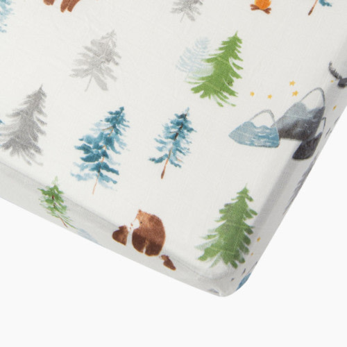 Loulou Lollipop Cotton & Bamboo Fitted Crib Sheet - Adventure Begins